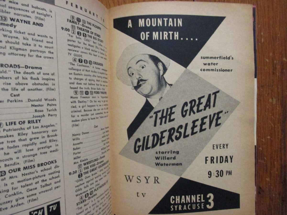1956 TV Guide THE GREAT GILDERSLEEVE WILLARD WATERMAN GINGER STANLEY JUDY TYLER EBay 1956 TV Guide THE GREAT GILDERSLEEVE WILLARD WATERMAN GINGER STANLEY JUDY TYLER EBay
