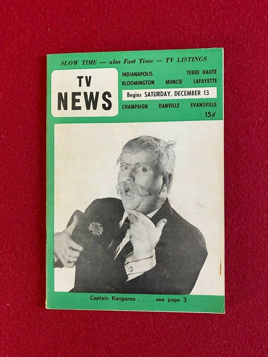 1958 Captain Kangaroo TV News Program Guide No Label Scarce Vintage EBay
