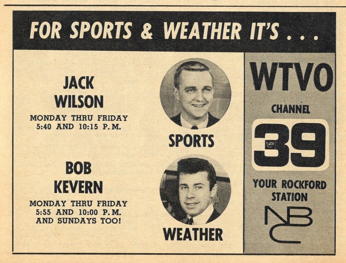 1962 WTVO TV NEWS AD BOB KEVERN JACK WILSON ROCKFORD ILLINOIS EBay