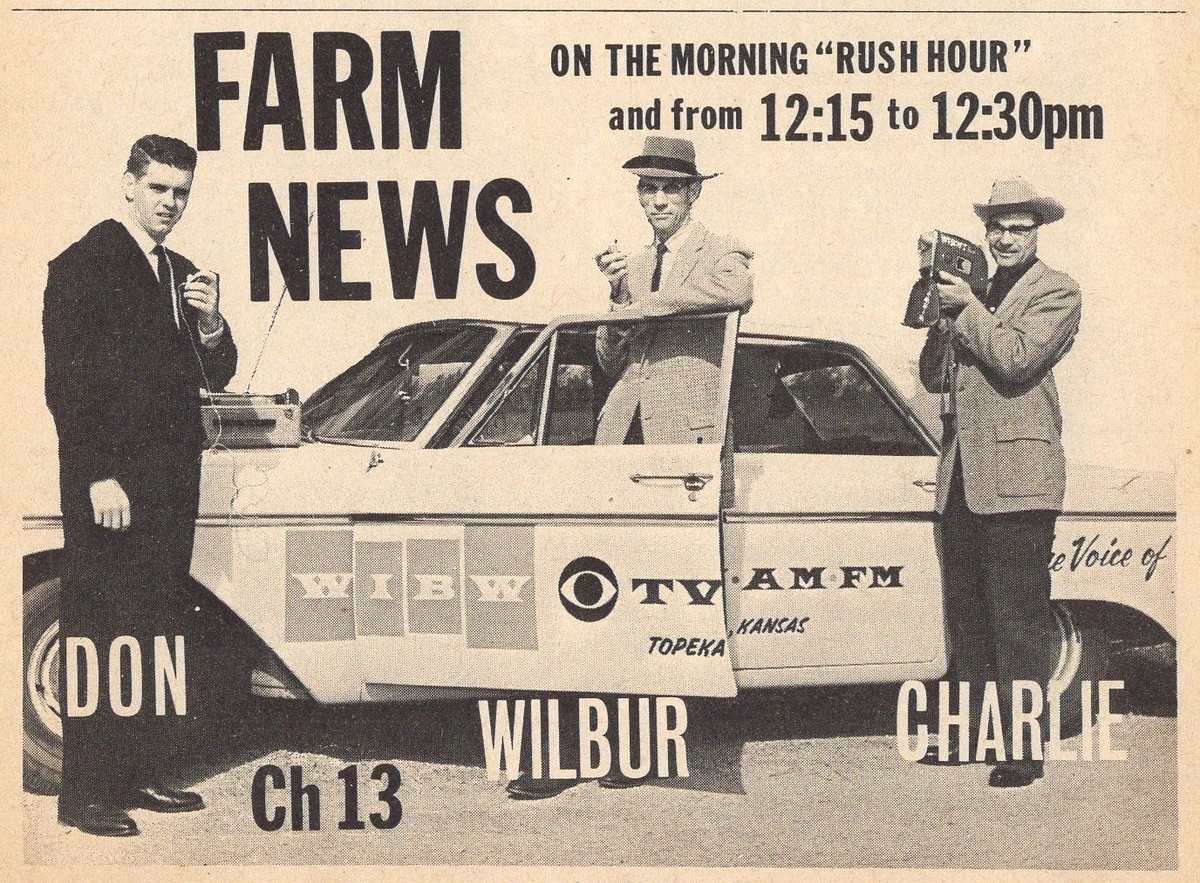 1963 WIBW TOPEKA KANSAS TV AD FARM NEWS With DON WILBUR CHARLIE TV AM FM EBay