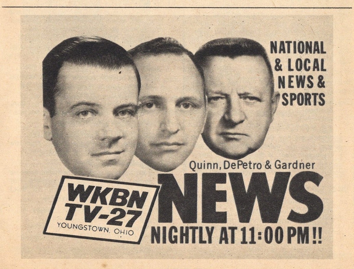 1965 TV NEWS AD QUINN DEPETRO DON GARDNER WKBN In YOUNGSTOWN OHIO EBay