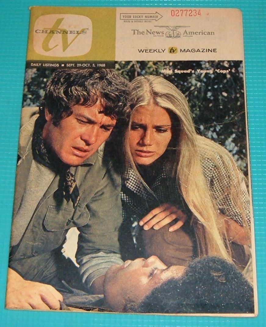 1968 BALTIMORE TV CHANNELS GUIDE MOD SQUAD PEGGY LIPTON ERIN MORAN On DAKTARI EBay
