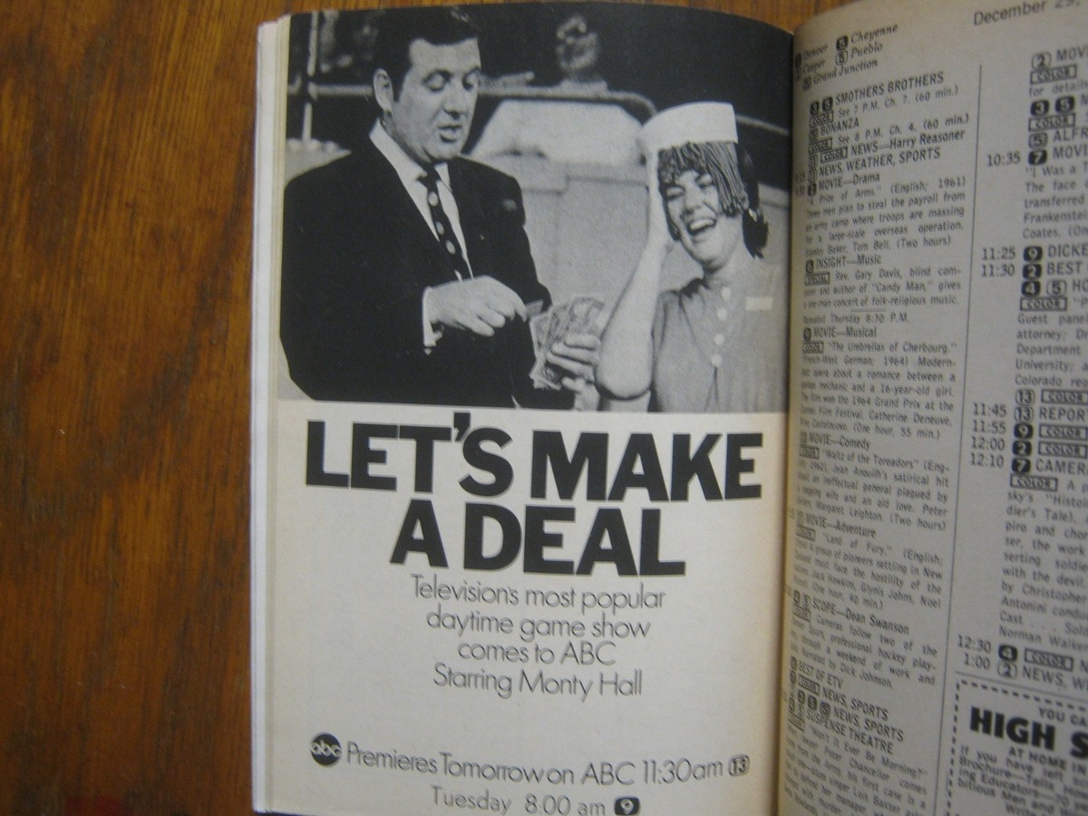 1968 TV Guide MONTE HALL LET S MAKE A DEAL DORIS DAY RICHARD LOO MICHAEL CAINE EBay 1968 TV Guide MONTE HALL LET S MAKE A DEAL DORIS DAY RICHARD LOO MICHAEL CAINE EBay