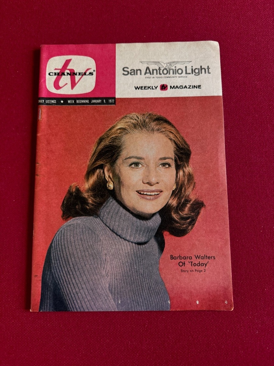 1972 Barbara Walters TV Channels Guide Today Scarce Vintage EBay