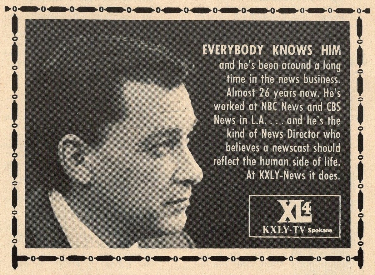 1973 KXLY SPOKANE WASHINGTON TV GUIDE NEWS AD RON BAIR Everybody Knows Him EBay