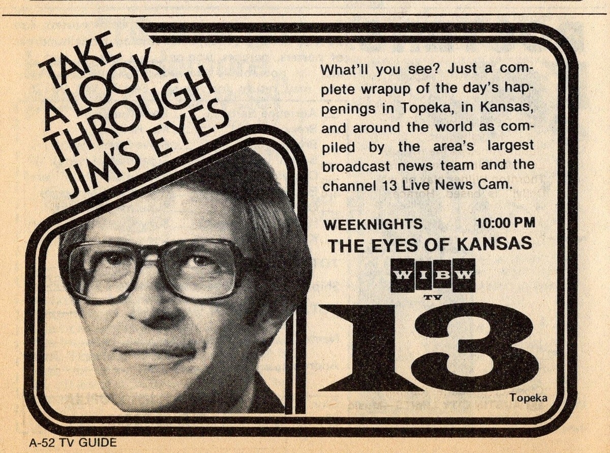 1979 WIBW KANSAS TV NEWS AD JIM HOLLIS LEGENDARY NEWS REPORTER EBay
