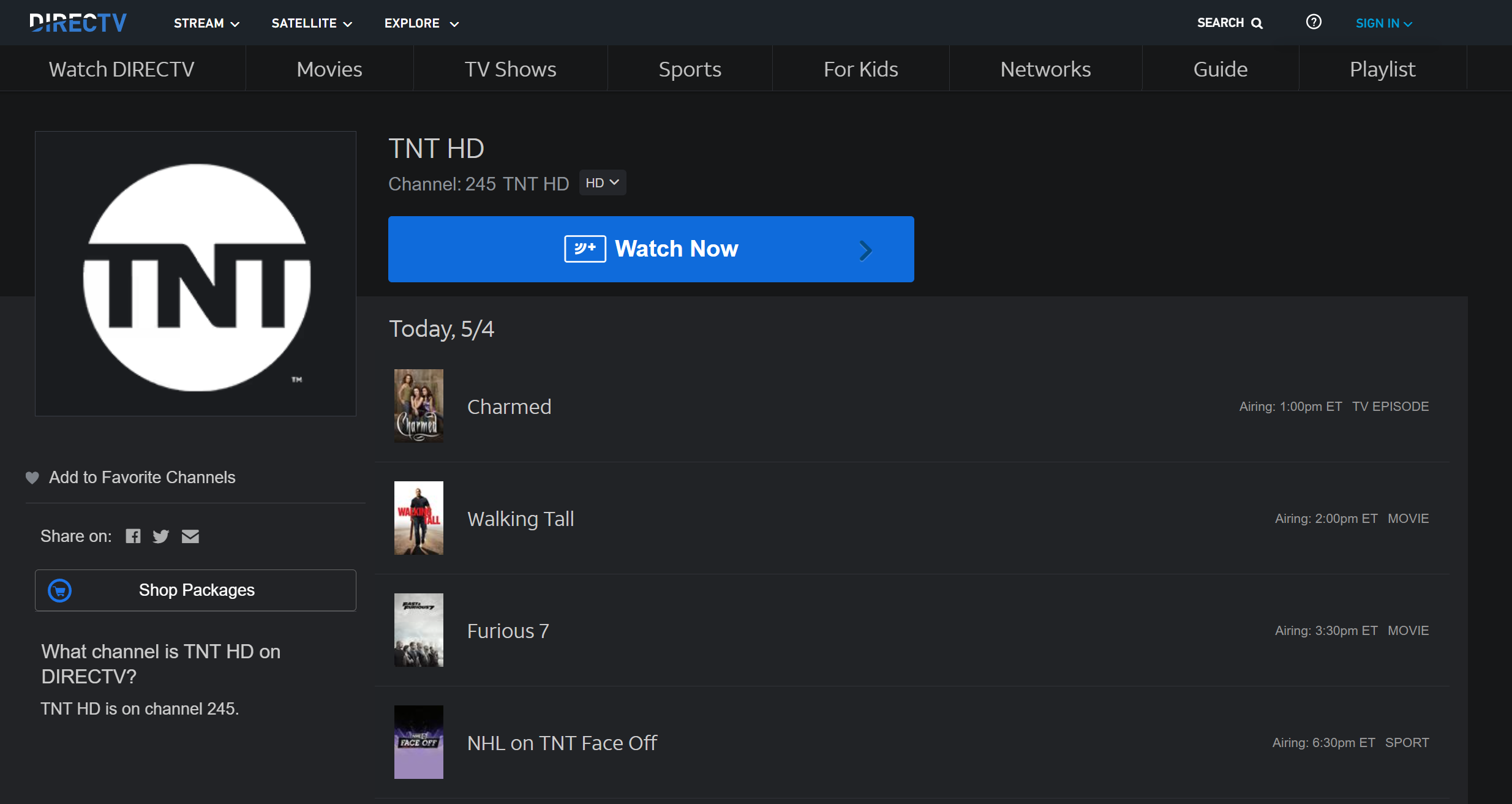 2024 DirecTV TNT Channel List 2024 DirecTV TNT Channel List