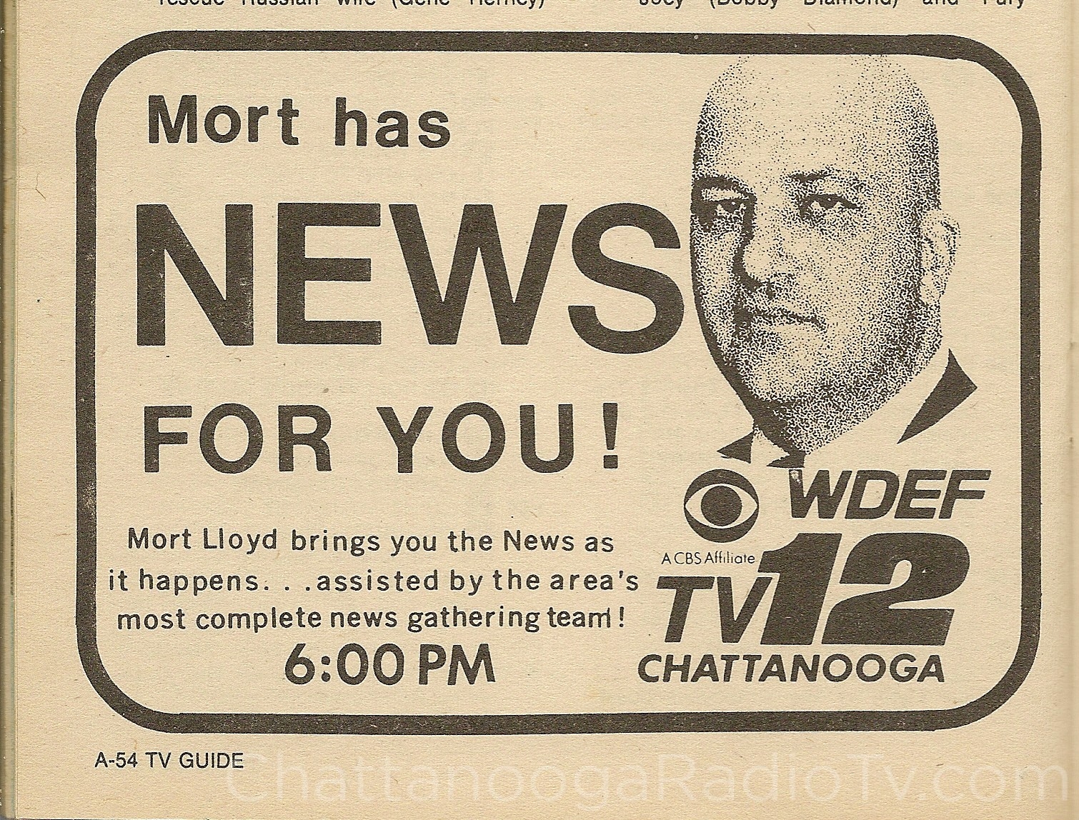 50 Years Ago We Lost Mort Lloyd David Carroll s Chattanooga Radio And TV