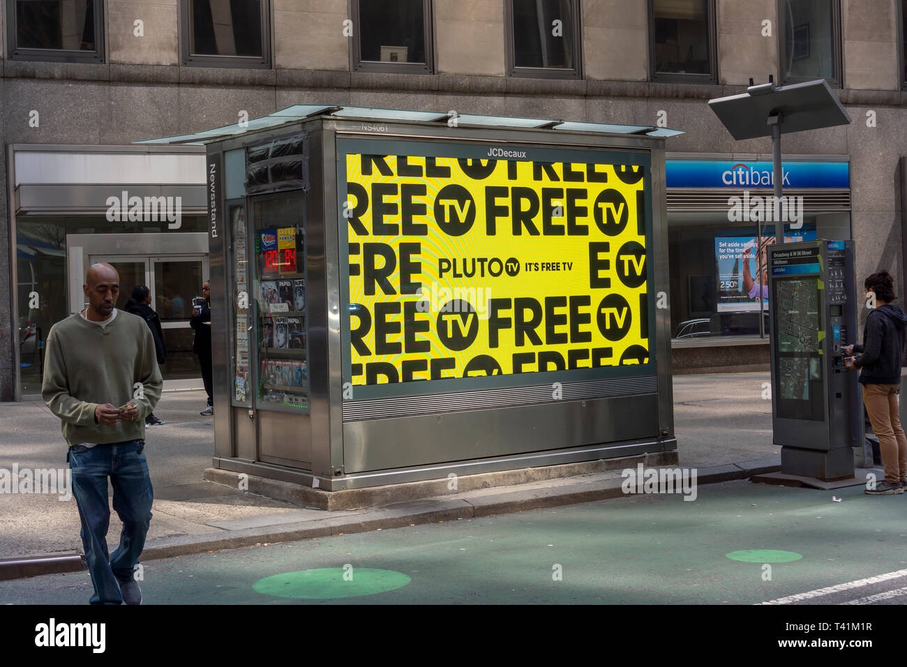 Advertising For The Pluto TV Brand Streaming Service In New York On Sunday April 7 2019 Viacom Has Recently Bought Pluto TV A Free To Consumers Internet Based Television Streaming Service Supported Advertising For The Pluto TV Brand Streaming Service In New York On Sunday April 7 2019 Viacom Has Recently Bought Pluto TV A Free To Consumers Internet Based Television Streaming Service Supported