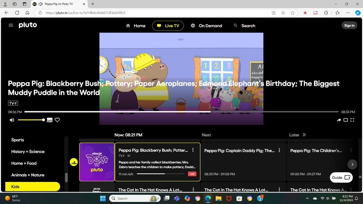 After Five Years On The Air Dora TV On Pluto TV Is Officially No More Replacing It Today Is A New 24 hour Channel For Peppa Pig 