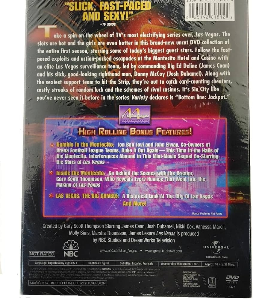Amazon Las Vegas Season One James Caan Josh Duhamel Nikki Cox Vanessa Marcil Molly Sims Marsha Thomason James Lesure Movies TV