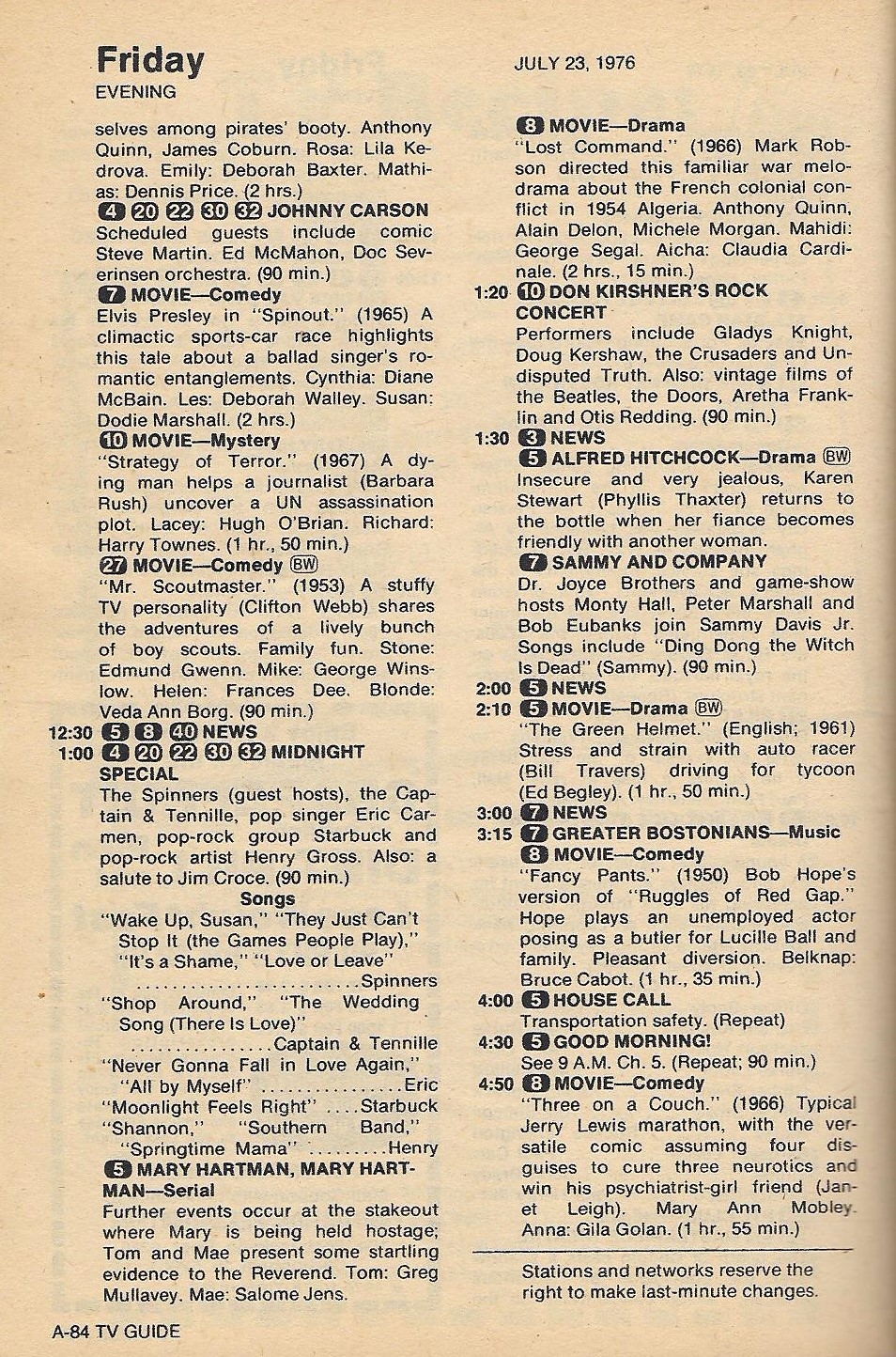 Another Old Movie Blog TV Guide 1976 The Search For Classic Films Another Old Movie Blog TV Guide 1976 The Search For Classic Films