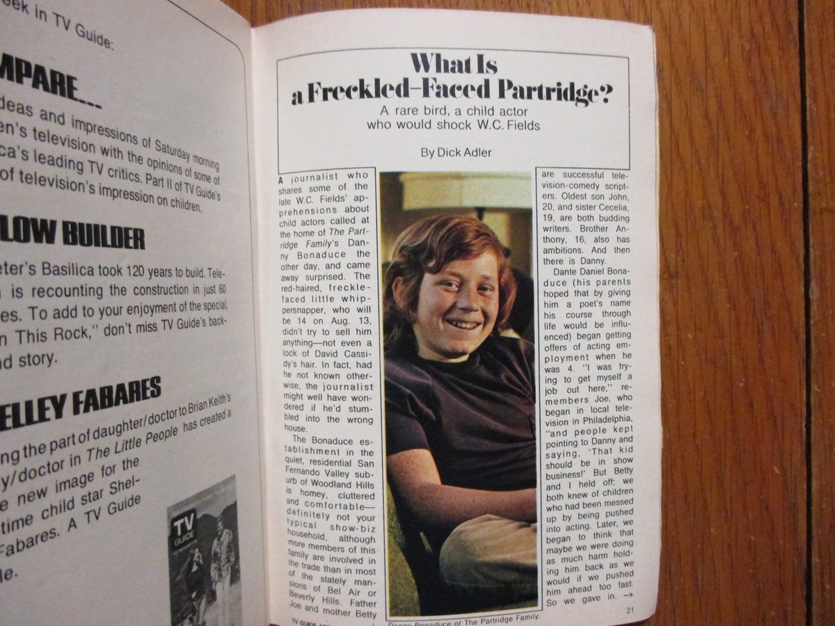 Ap 1973 TV Guide DANNY BONADUCE THE PARTRIDGE FAMILY KIM NOVAK CHILDREN PROGRAMS EBay Ap 1973 TV Guide DANNY BONADUCE THE PARTRIDGE FAMILY KIM NOVAK CHILDREN PROGRAMS EBay