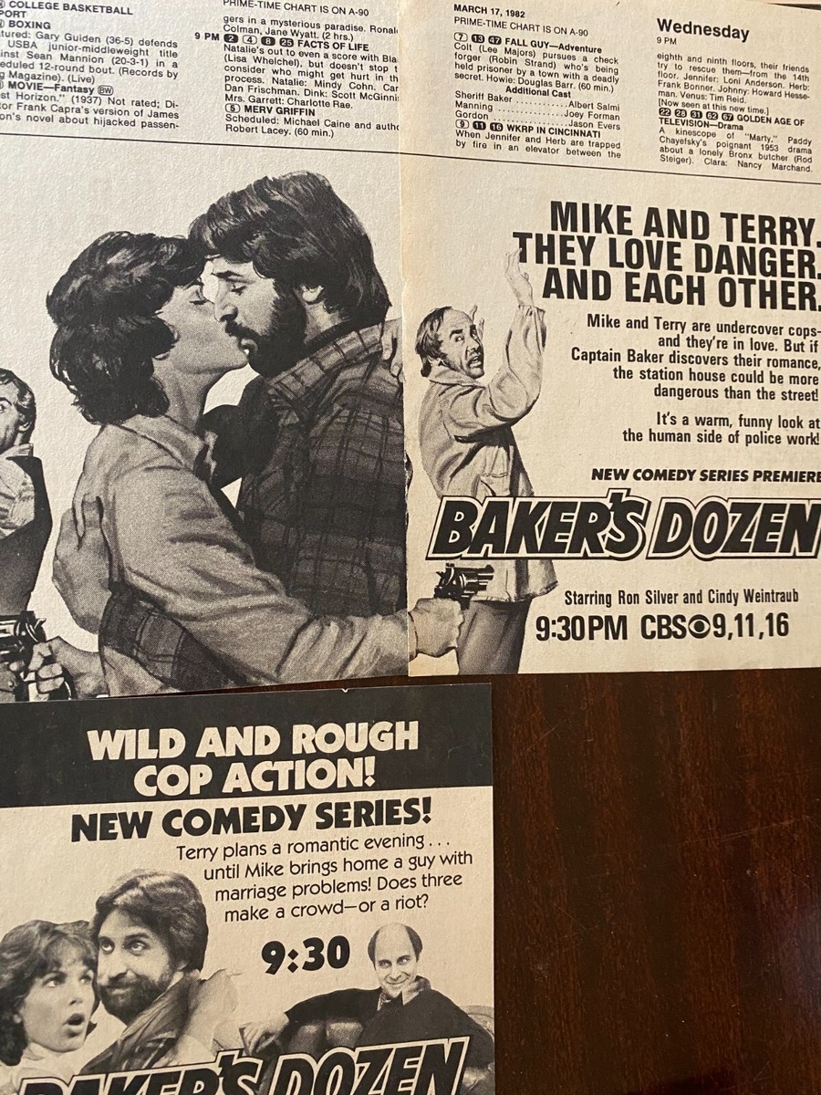 Baker s Dozen Ron Silver Cindyk Weintraub Lot Of TWO Vintage TV Guide Ads EBay
