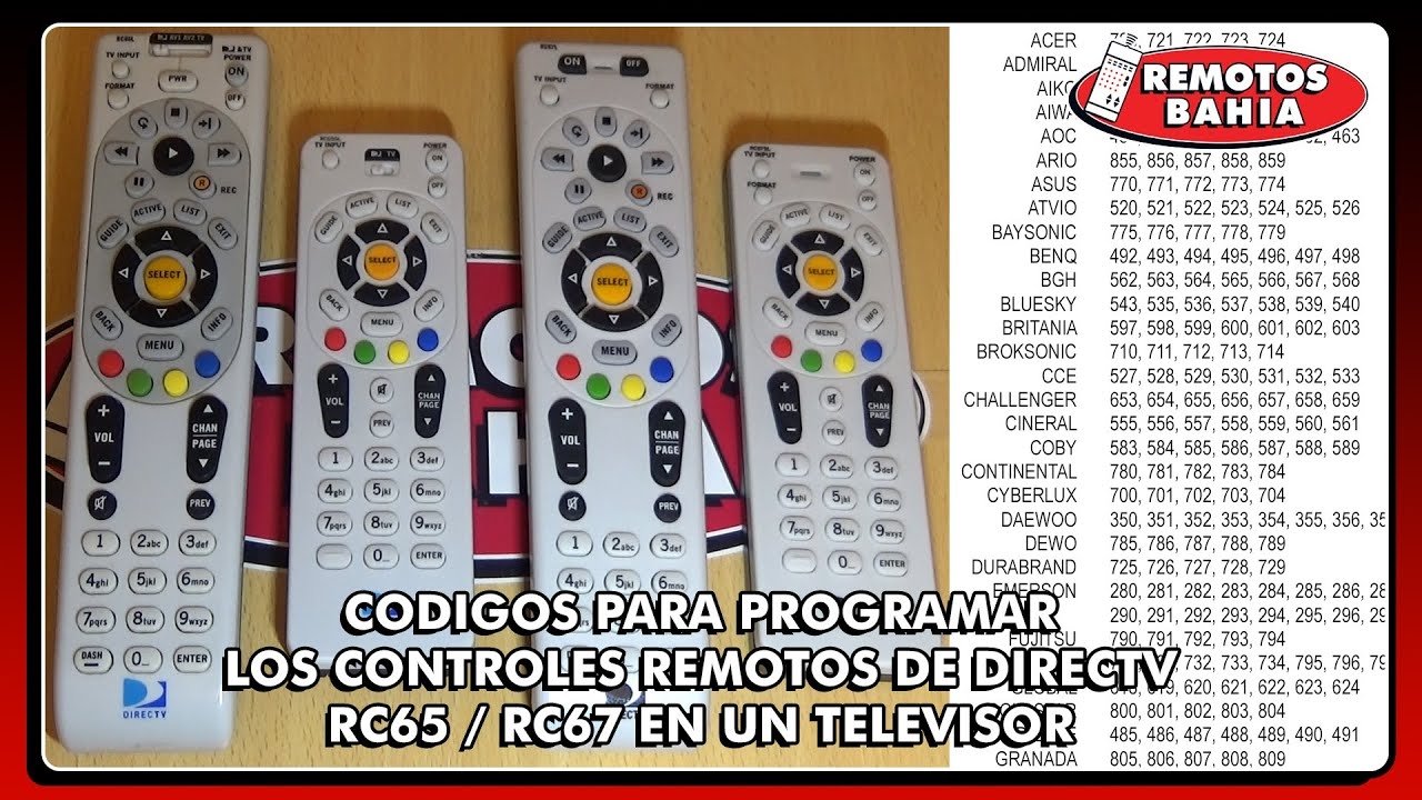 C DIGOS PARA CONTROL REMOTO DIRECTV RC65L RC65SL RC67L RC67SL CODE LIST YouTube C DIGOS PARA CONTROL REMOTO DIRECTV RC65L RC65SL RC67L RC67SL CODE LIST YouTube