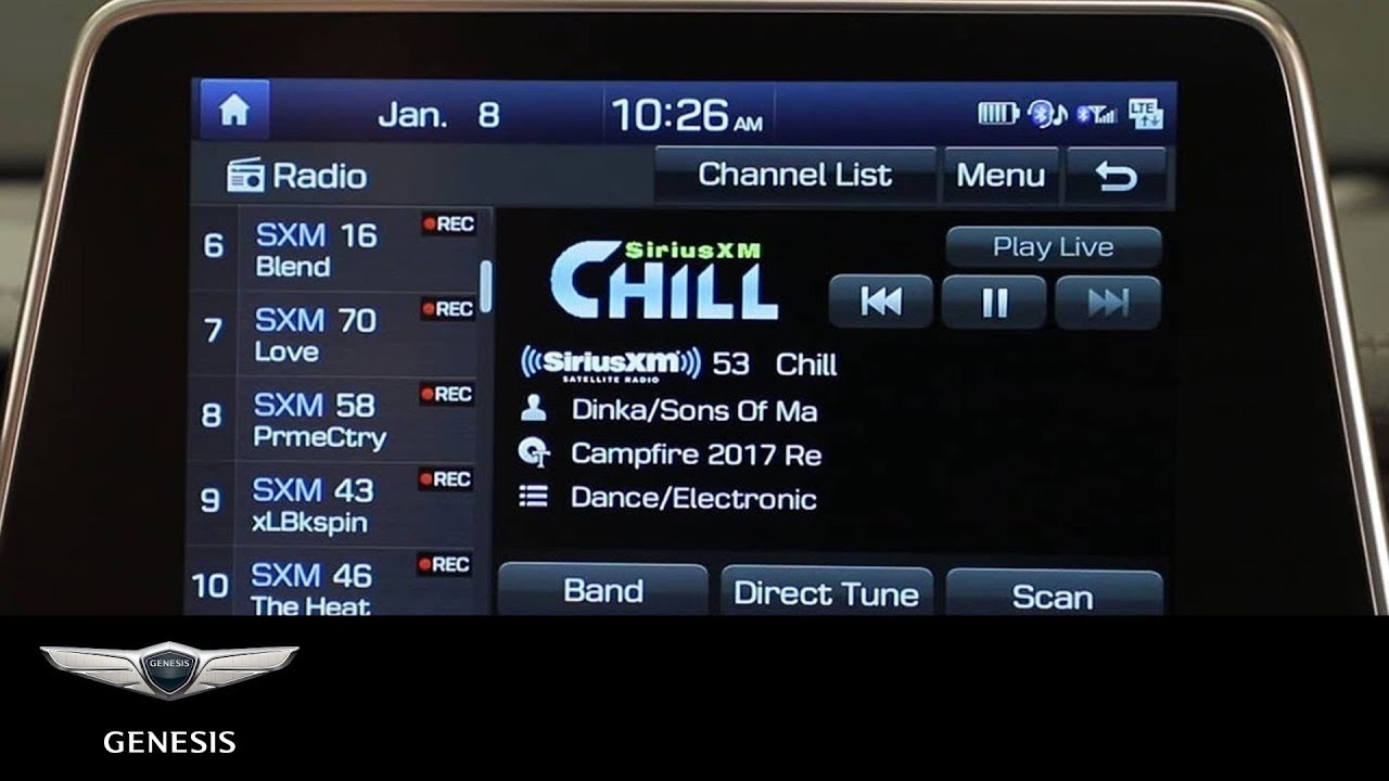 sirius xm channel list for car