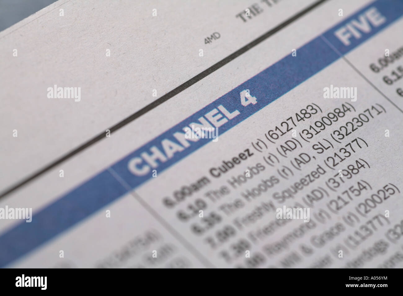 Channel 4 TV Listings Stock Photo Alamy Channel 4 TV Listings Stock Photo Alamy