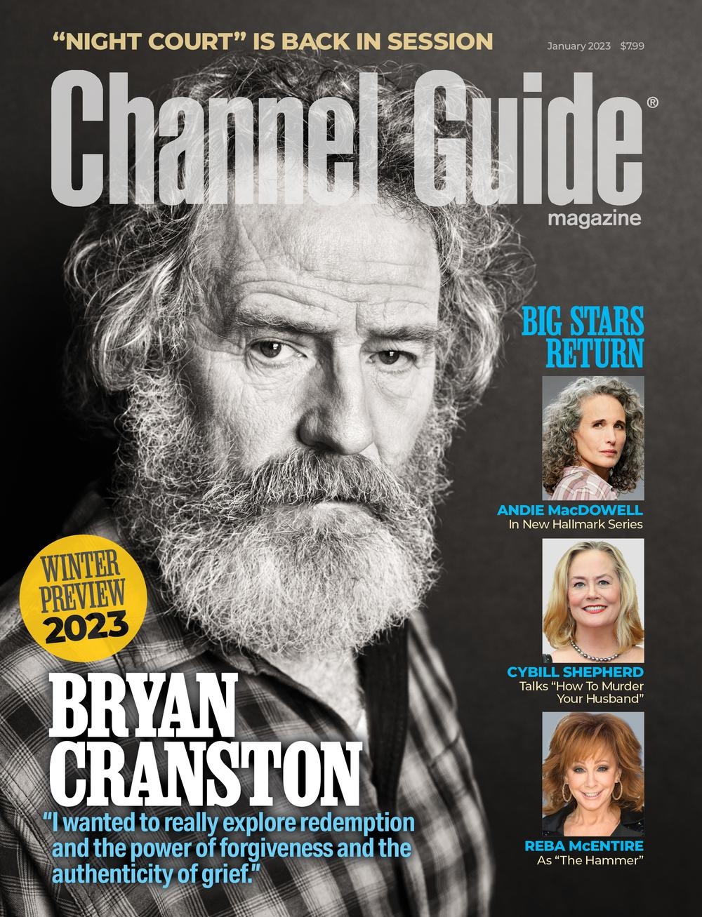 Channel Guide Magazine January 2023 Bryan Cranston TV Weekly Magazine Local TV Cable Print Listings With Localized Program Grids