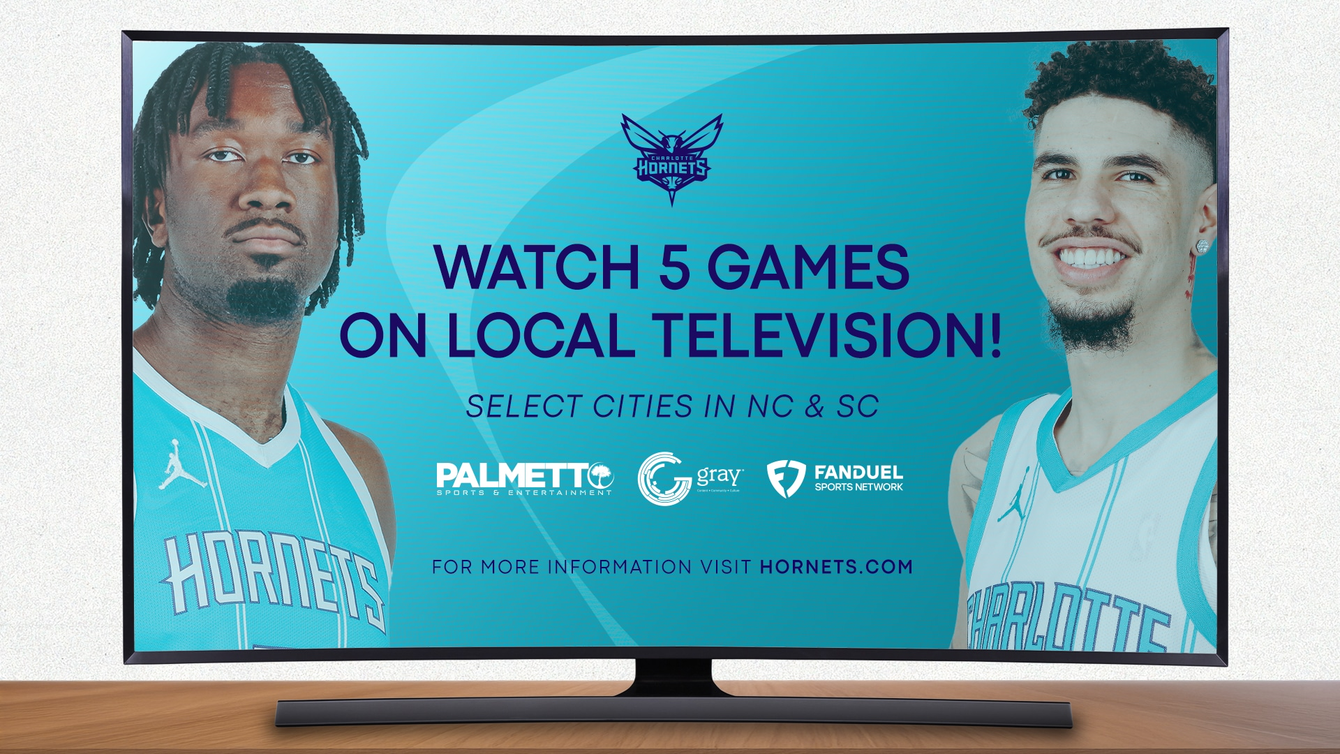 Charlotte Hornets Partner With Gray Media To Simulcast Five Games On Free Over The Air Television Across Select Cities In The Carolinas Charlotte Hornets Charlotte Hornets Partner With Gray Media To Simulcast Five Games On Free Over The Air Television Across Select Cities In The Carolinas Charlotte Hornets