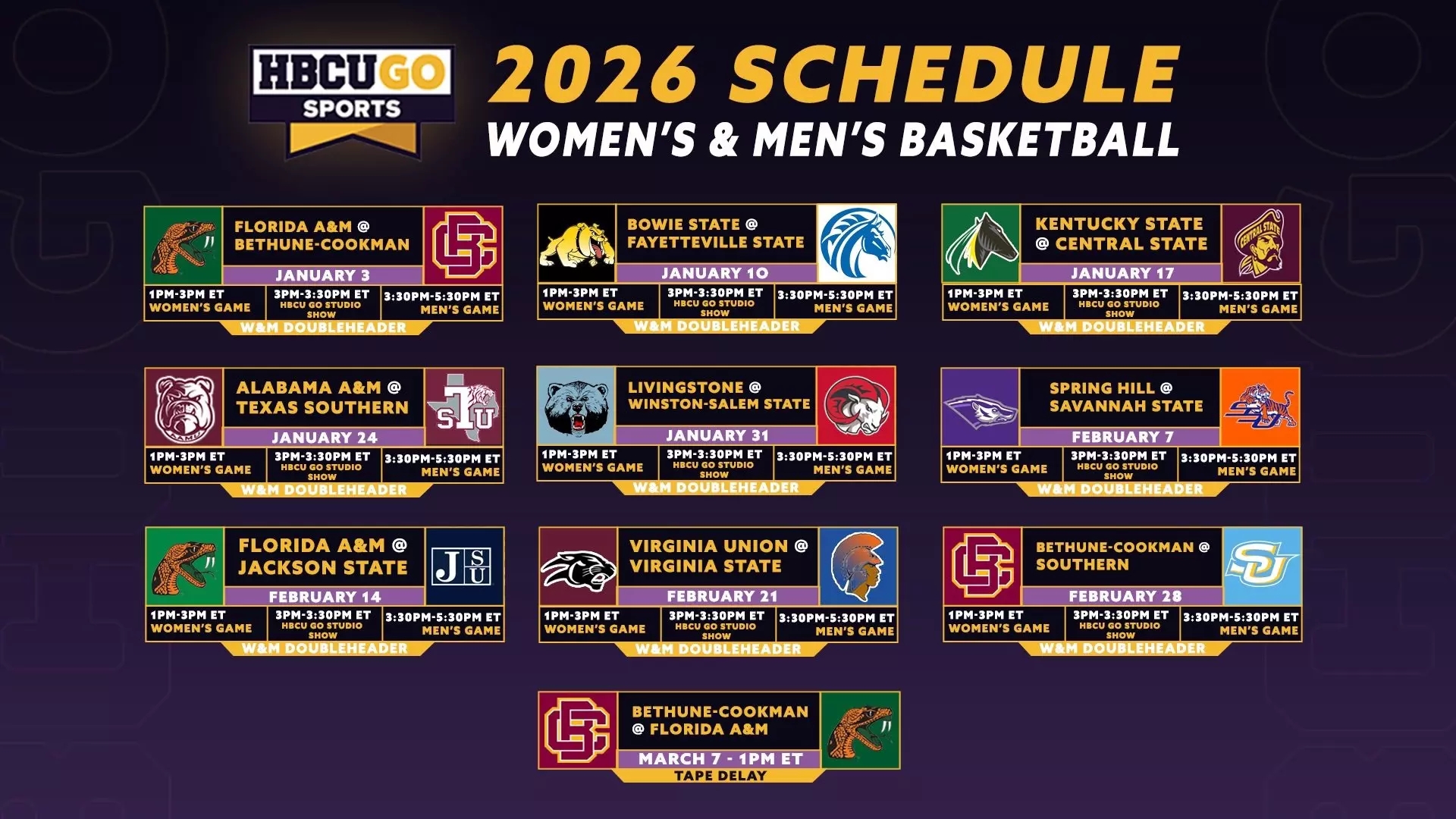 CIAA Announces HBCU Go Broadcast Schedule For 2025 26 Basketball Season Winston Salem State University CIAA Announces HBCU Go Broadcast Schedule For 2025 26 Basketball Season Winston Salem State University