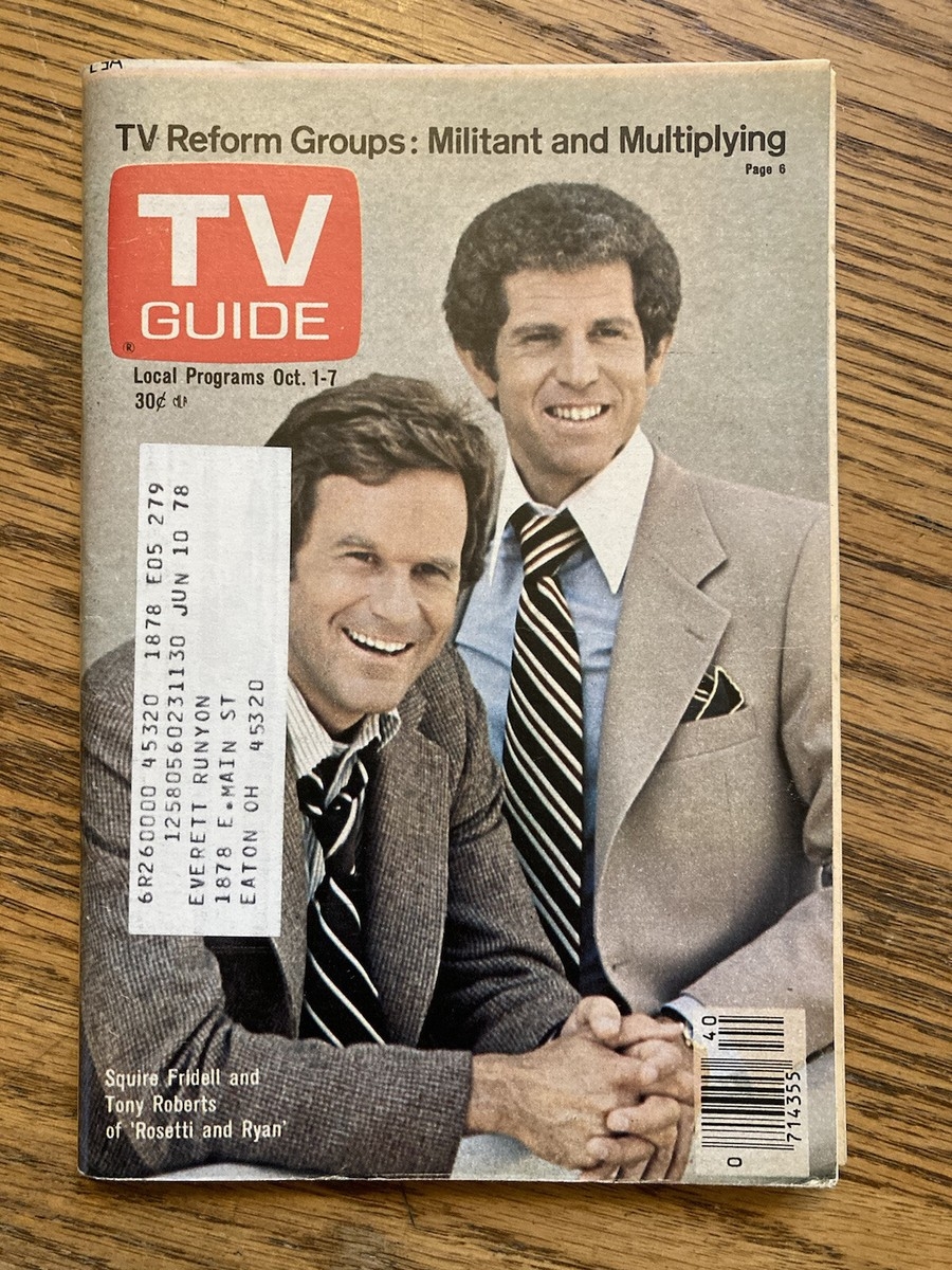 Cincinnati Dayton TV GUIDE 1 1 1977 ROSETTI RYAN COVER FRIDELL ROBERTS EBay