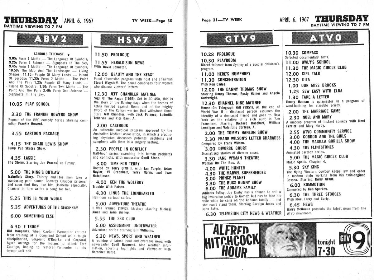 Classic TV Listings Page 42 TV History Media Spy