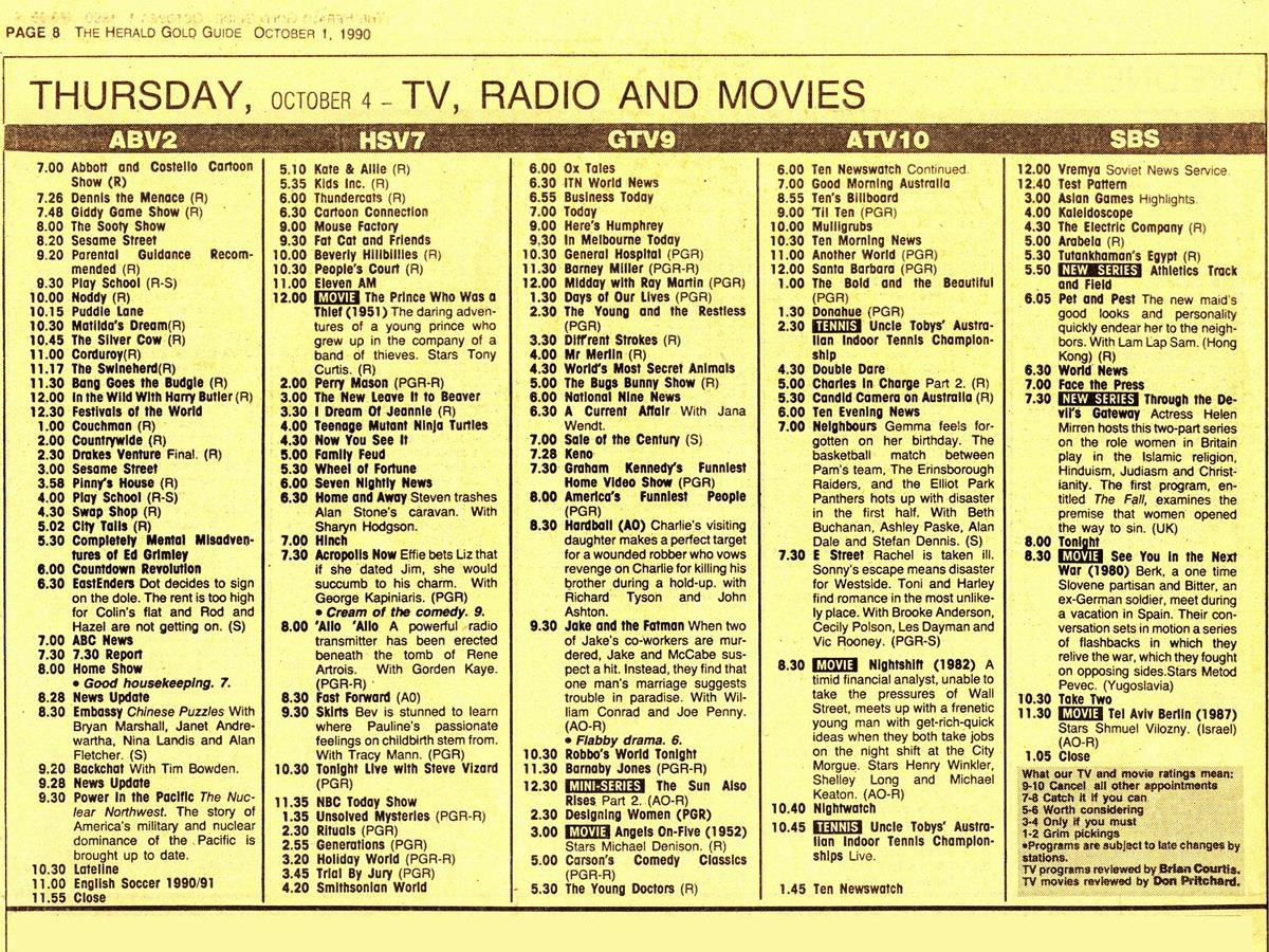 Classic TV Listings Page 57 TV History Media Spy Classic TV Listings Page 57 TV History Media Spy