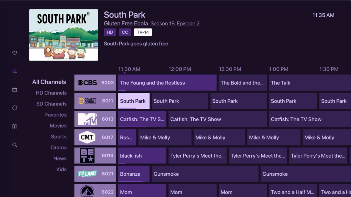 apple tv channel guide