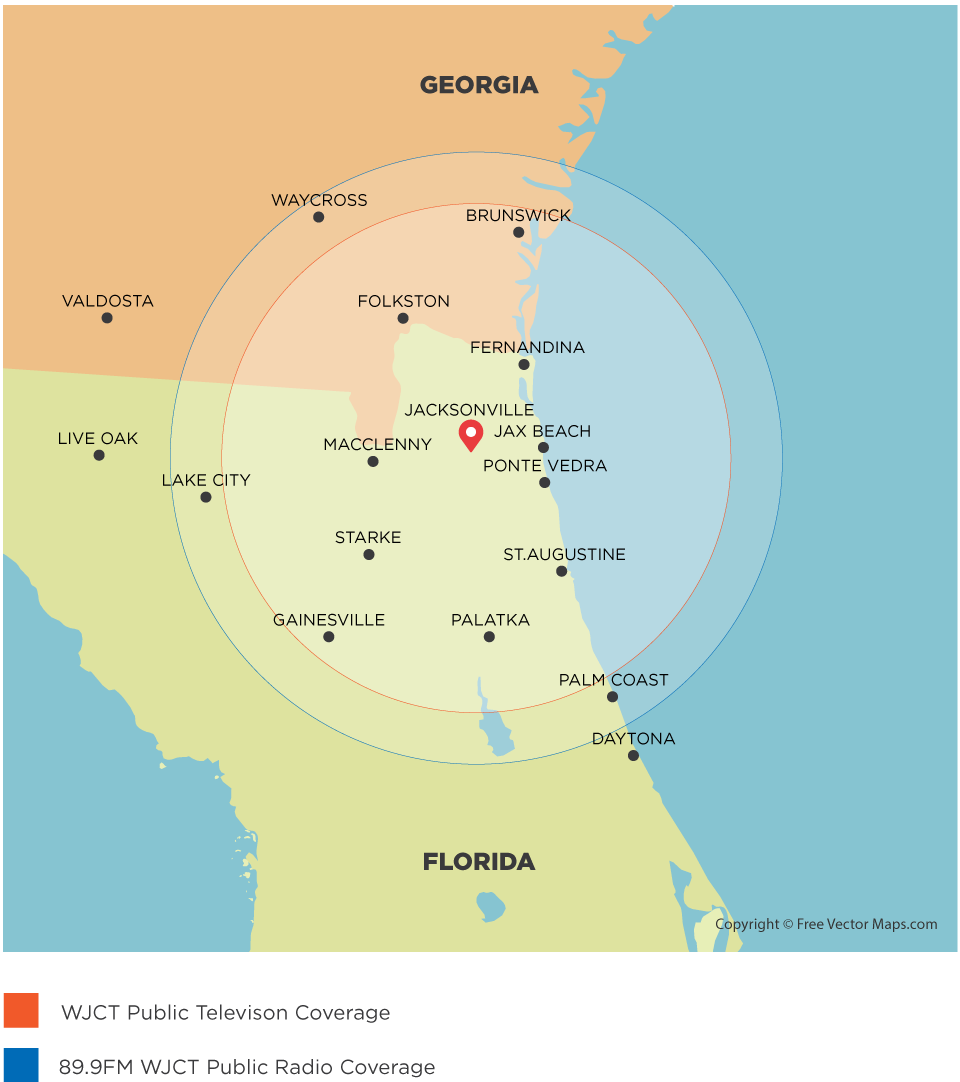 Coverage Map WJCT Public Media