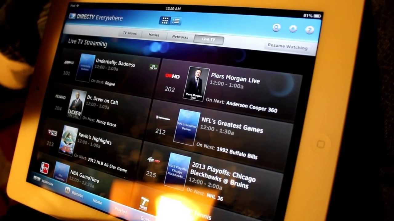 DirecTV IPad App Demo YouTube DirecTV IPad App Demo YouTube