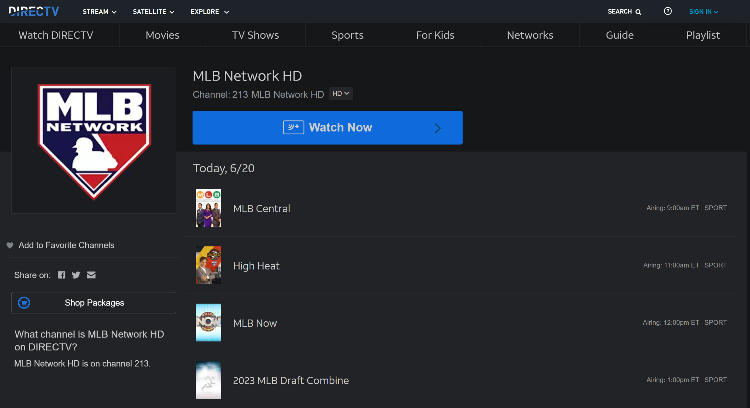 DirecTV MLB Network Channel List 2024 Update DirecTV MLB Network Channel List 2024 Update