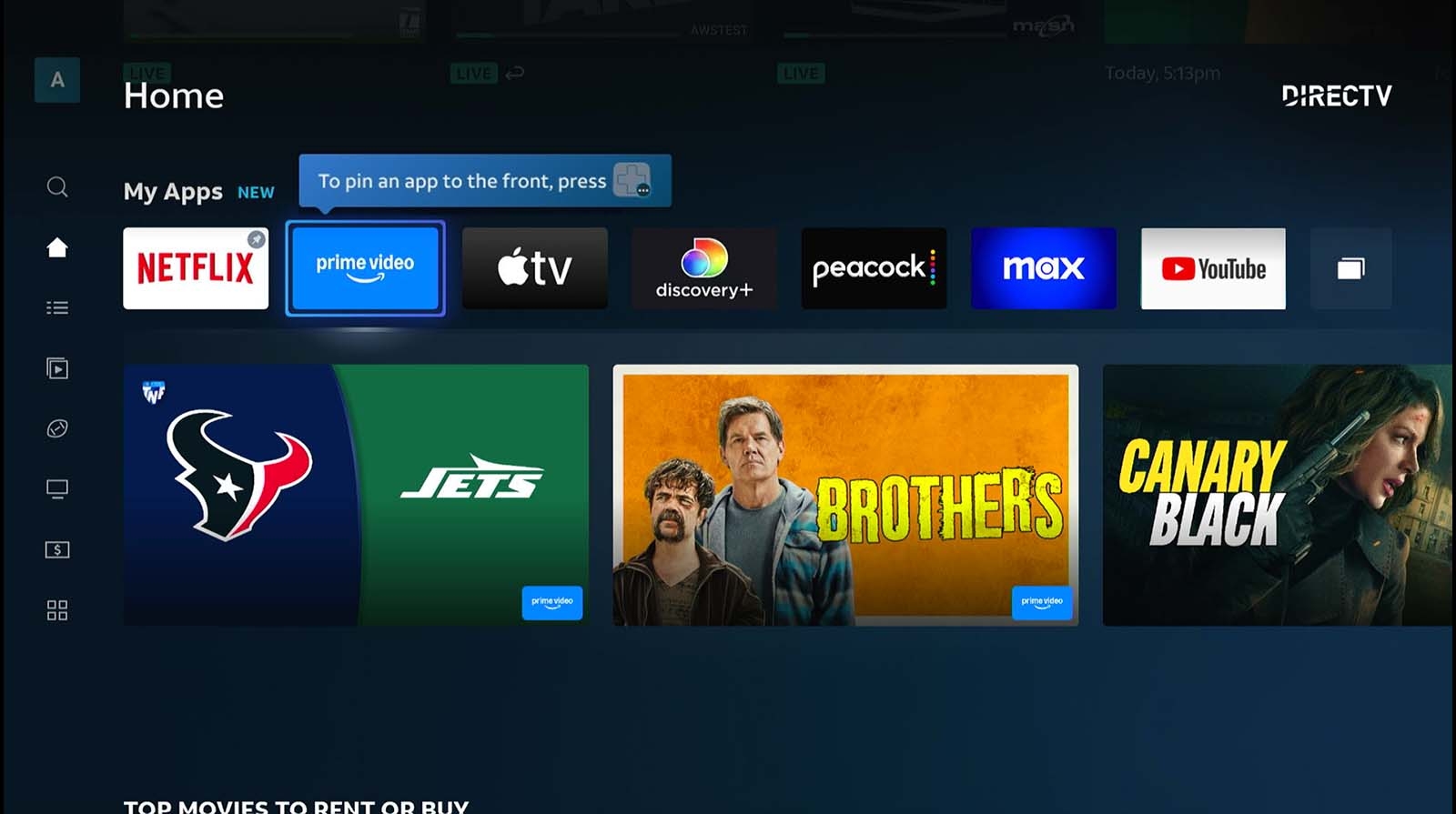DIRECTV Upgrades User Interface For Gemini With My Apps Carousel DIRECTV Insider