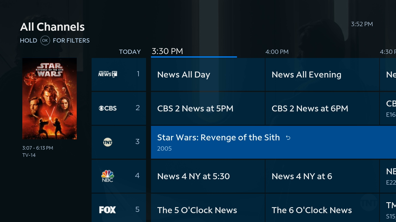 does spectrum have a tv guide