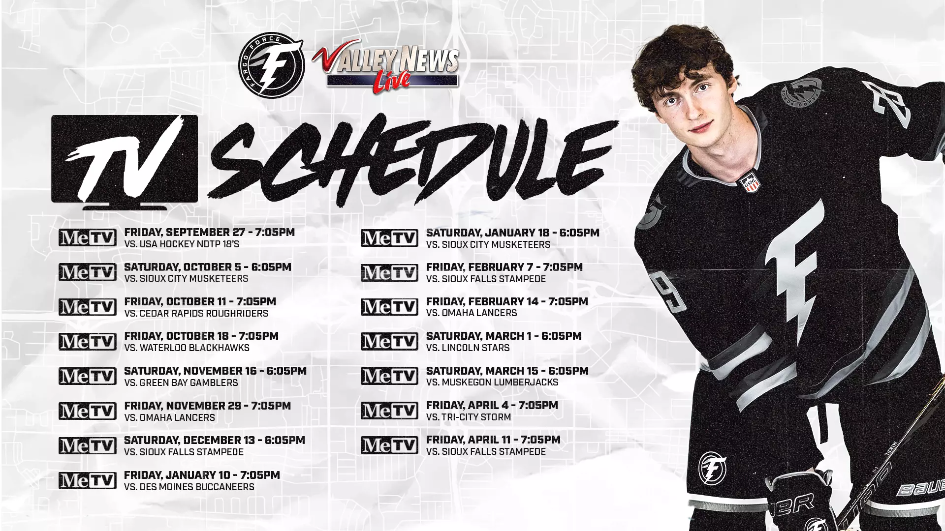 FARGO FORCE AND VALLEY NEWS LIVE ANNOUNCE LIVE TELEVISION BROADCAST GAME DATES Fargo Force