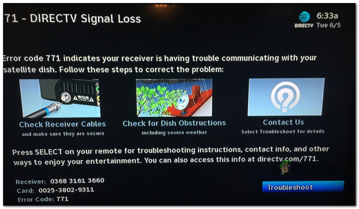 Fix DirecTV Error Code 771 Signal Loss