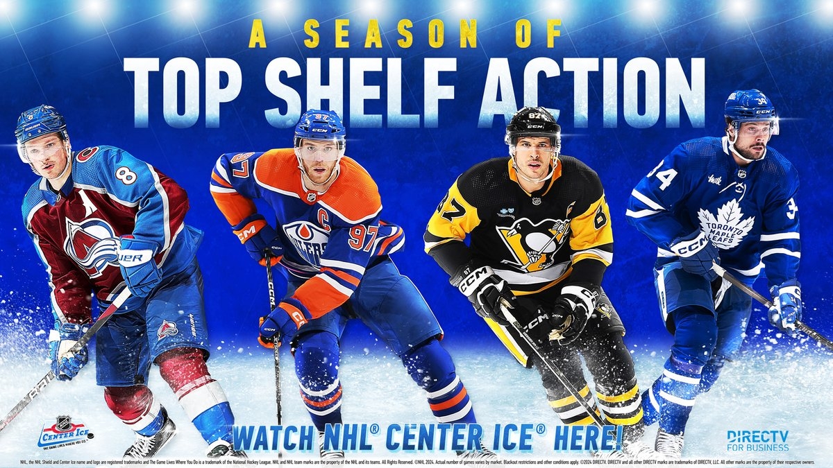 From October 4th To 18th 2024 Watch A FREE PREVIEW Of NHL CENTER ICE Learn More About NHLCENTERICE Through DIRECTV For BUSINESS Using The Link Below Https t co cgeV0EAlVJ GameDayDIRECTV