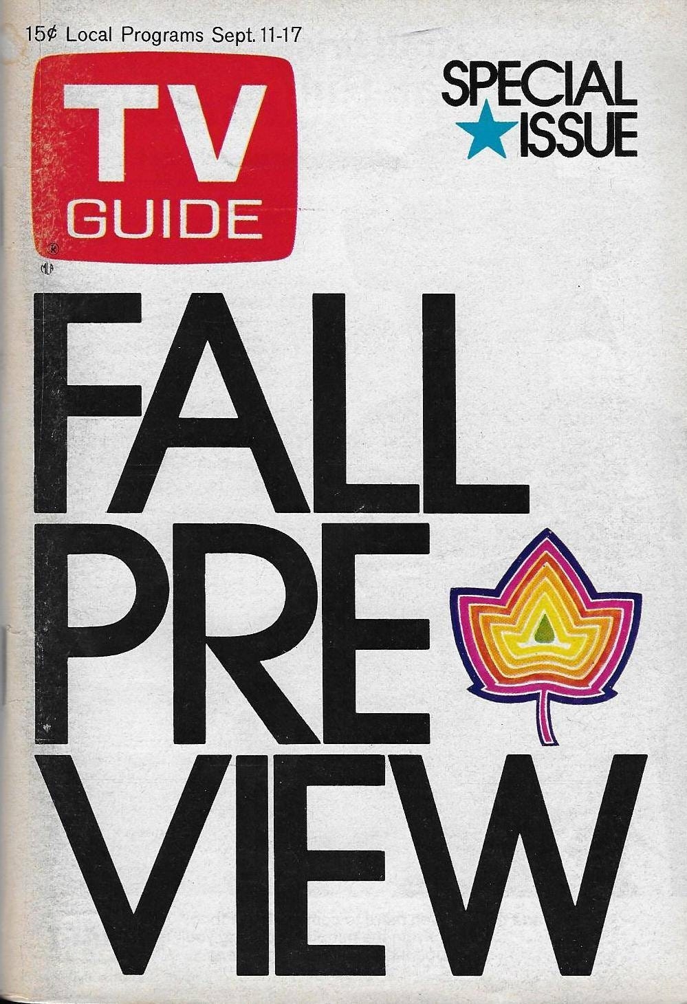 Happy 50th Anniversary To 1971 And The Special Fall Preview Edition Of TV GUIDE By Herbie J Pilato Medium