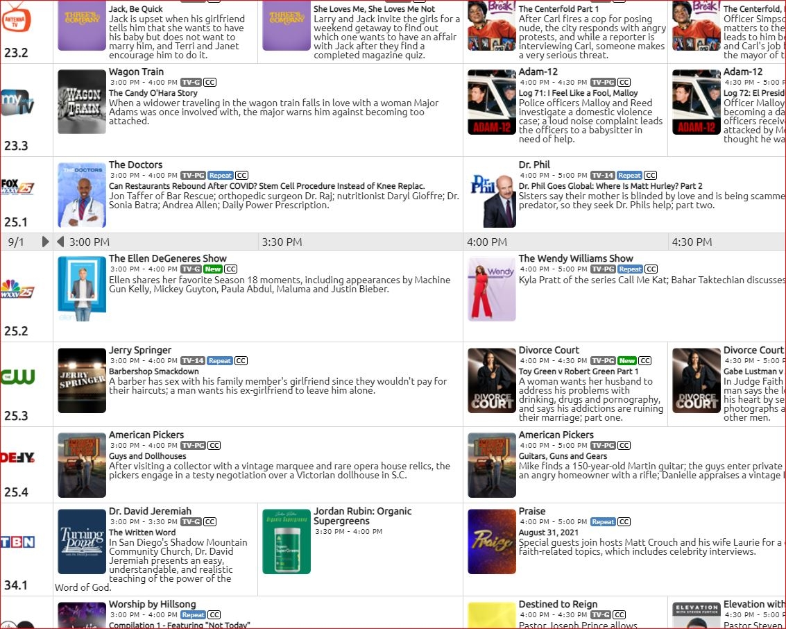 Hattiesburg And Laurel TV Schedule Hattiesburg And Laurel TV Schedule