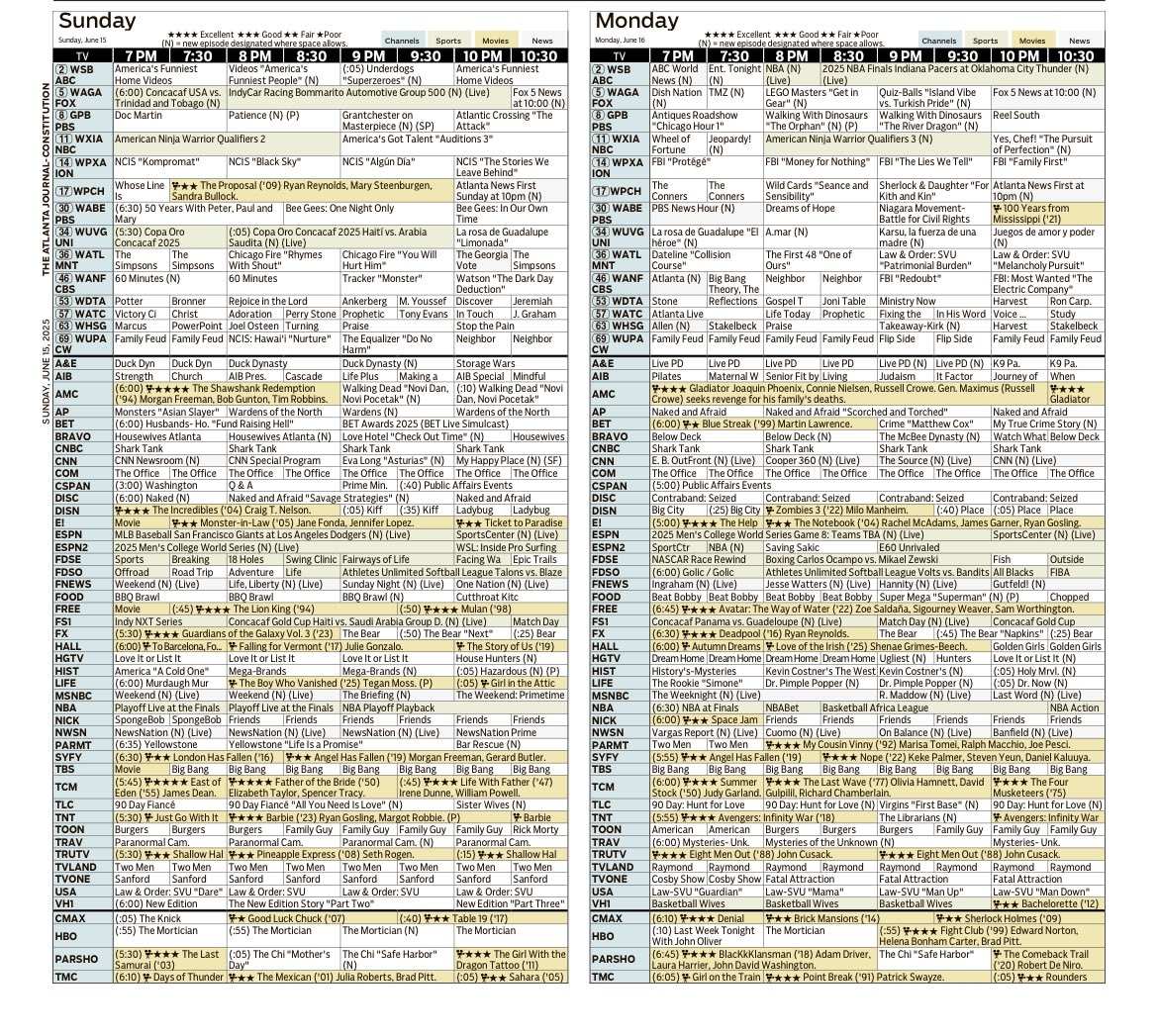 Here s The TV Listings For The Week Here s The TV Listings For The Week
