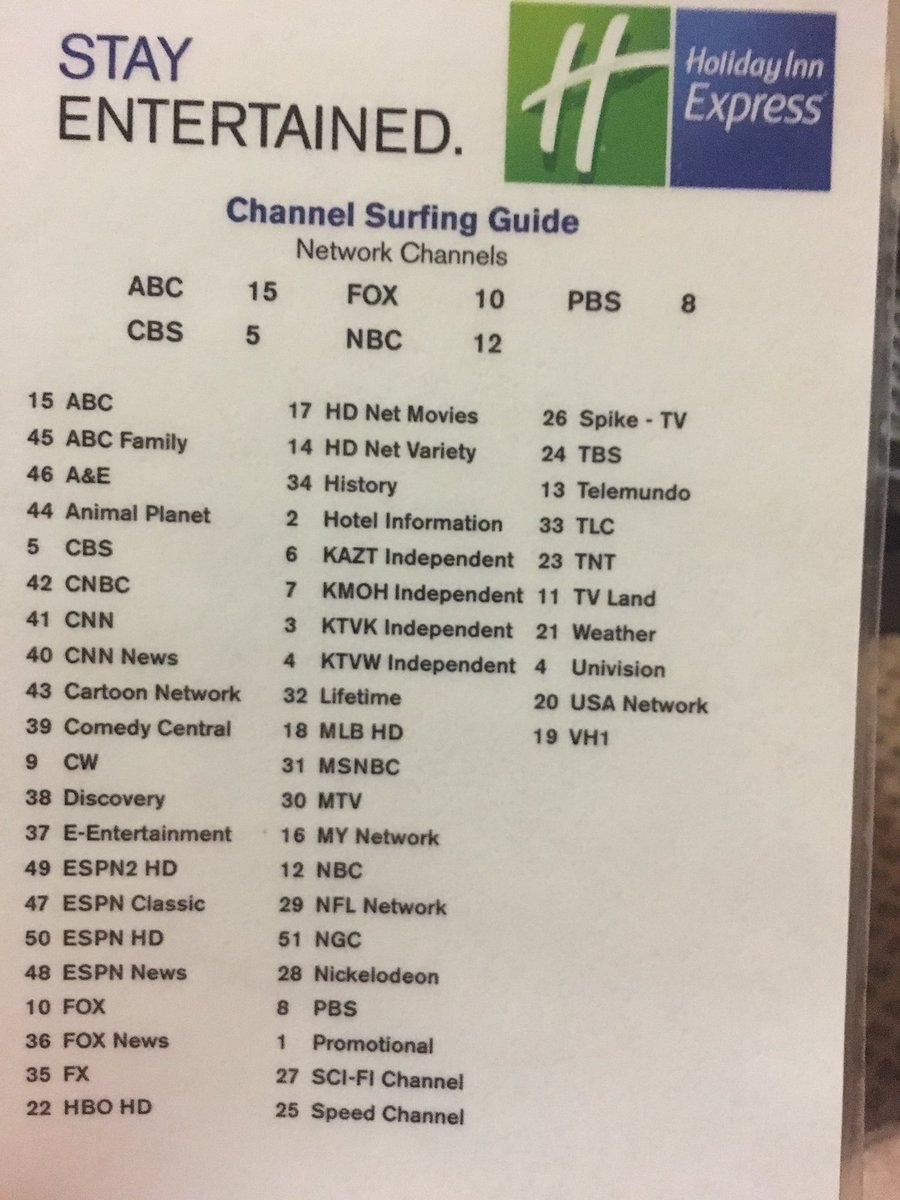 Hey Holiday Inn Why Would You Print A TV Guide Not In Numeric Order Very Lame holidayinn tvdoesntwork Hey Holiday Inn Why Would You Print A TV Guide Not In Numeric Order Very Lame holidayinn tvdoesntwork