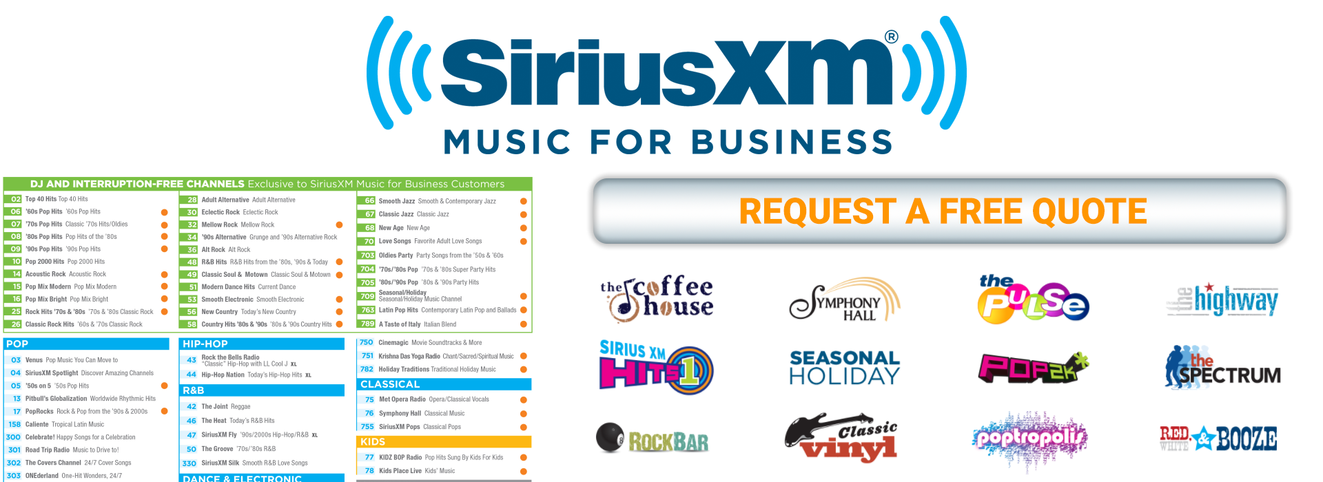 current sirius xm channel lineup