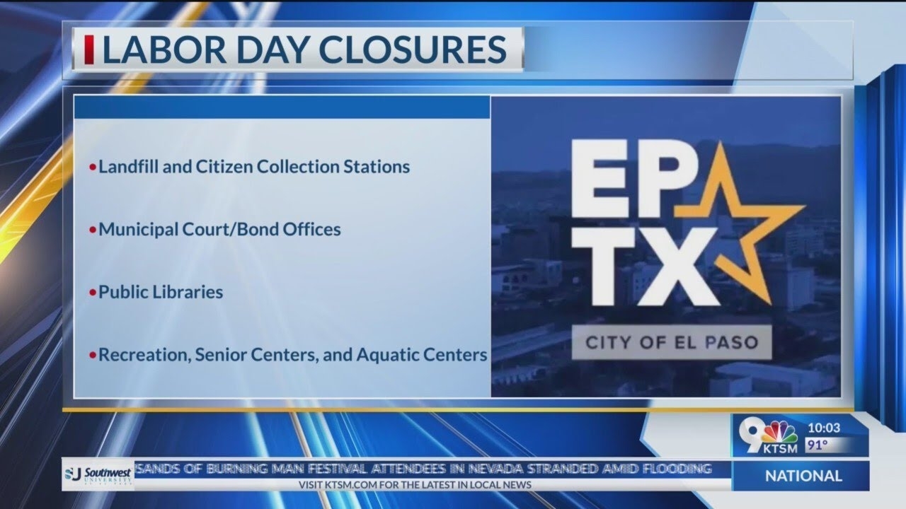 Holiday Schedules For El Paso County City Of El Paso YouTube Holiday Schedules For El Paso County City Of El Paso YouTube