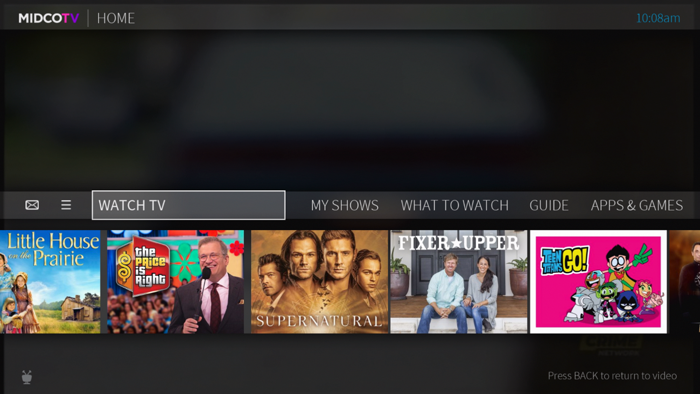 Home Screen Business MidcoTV Support