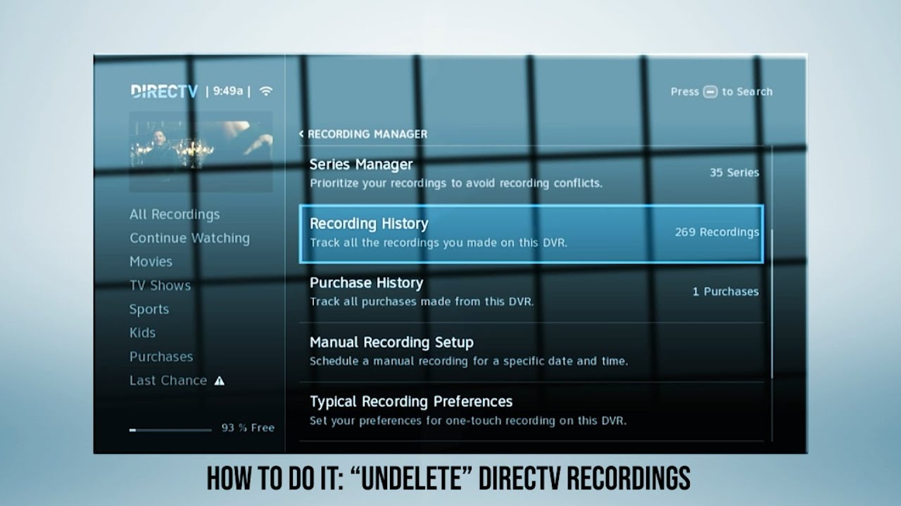 how to record on directv