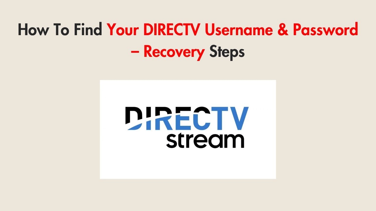 How To Find Your DIRECTV Username Password Recovery Steps YouTube How To Find Your DIRECTV Username Password Recovery Steps YouTube