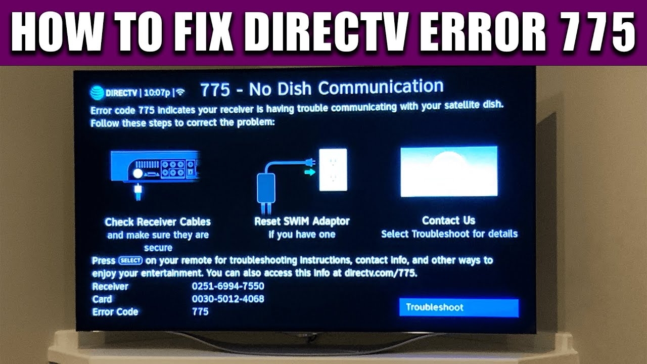 How To Fix DirecTV Error 775 YouTube