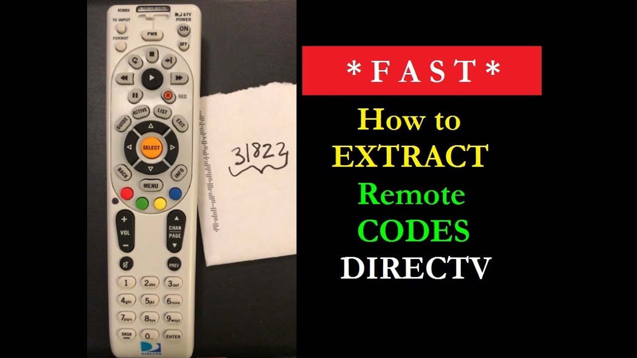 How To Get DIRECTV Codes From A Remote 990 Code Extraction YouTube How To Get DIRECTV Codes From A Remote 990 Code Extraction YouTube