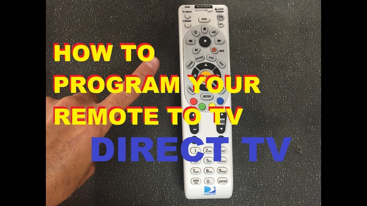 How To Program Your Directv Remote To Your Tv easy YouTube