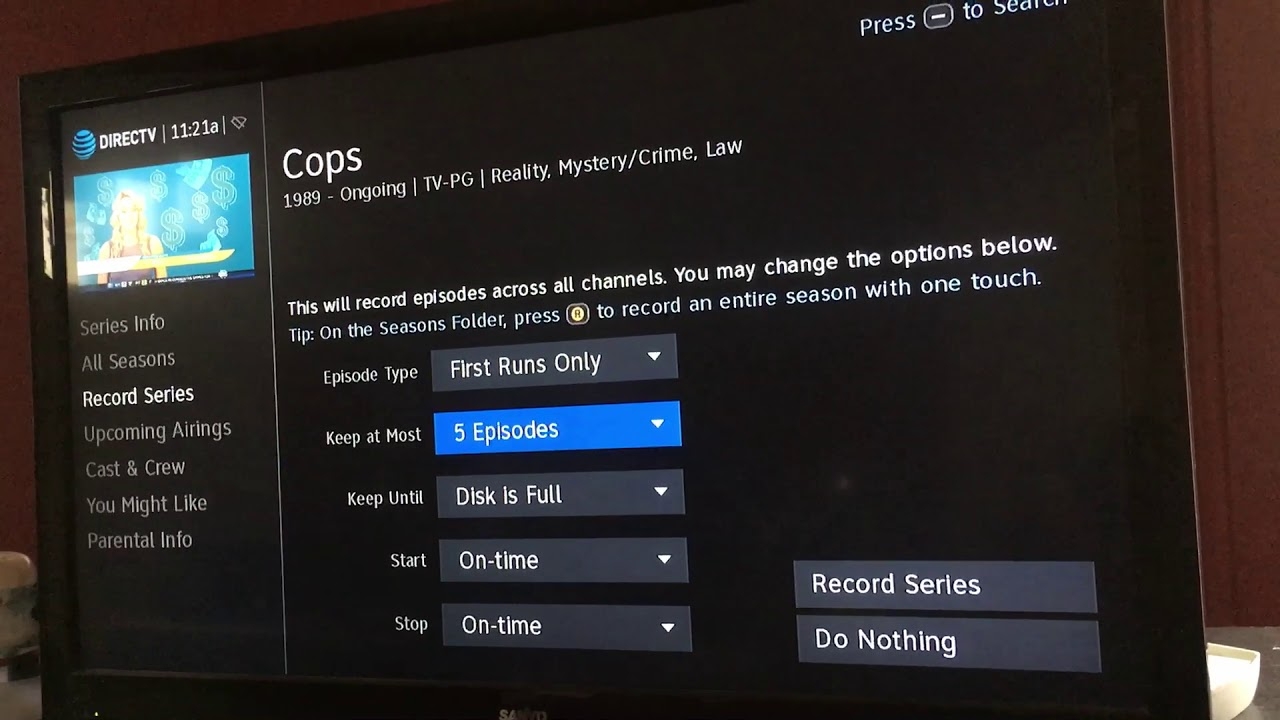 How To Record More Than 5 Episodes Of 1 Show On Your DirecTV Recording Device YouTube