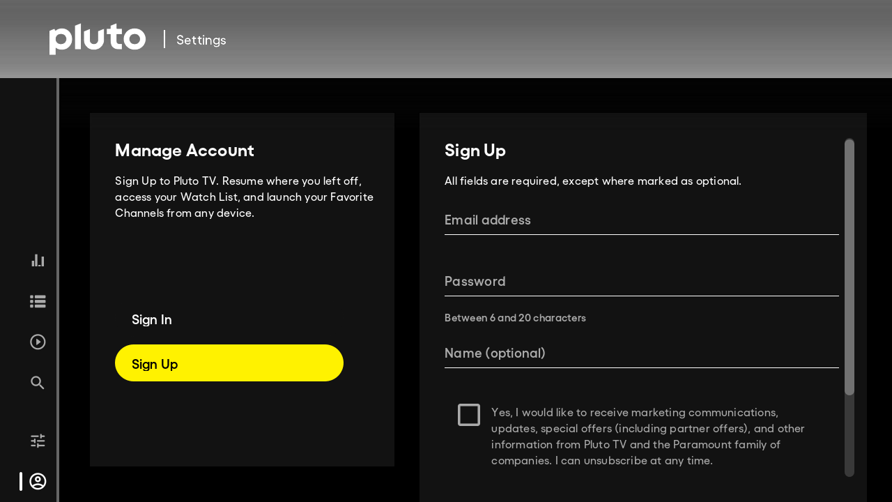 pluto tv create account pluto tv create account